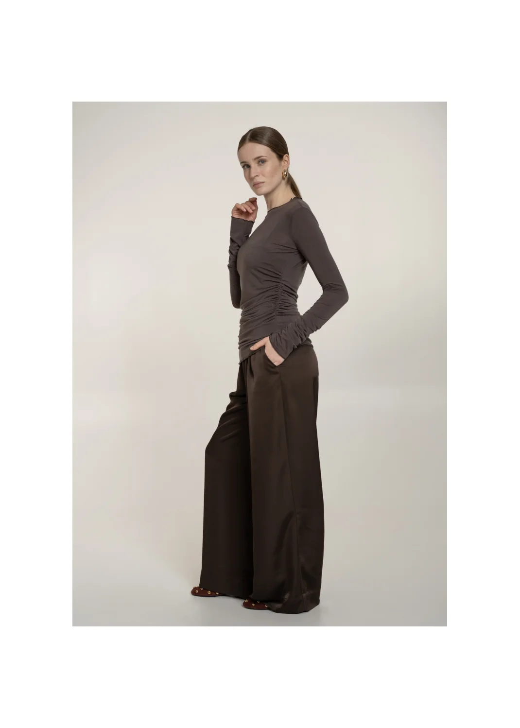 Trousers BLUSH chocolate - 138671