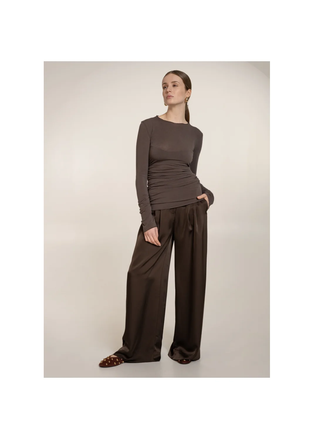 Trousers BLUSH chocolate - 138672