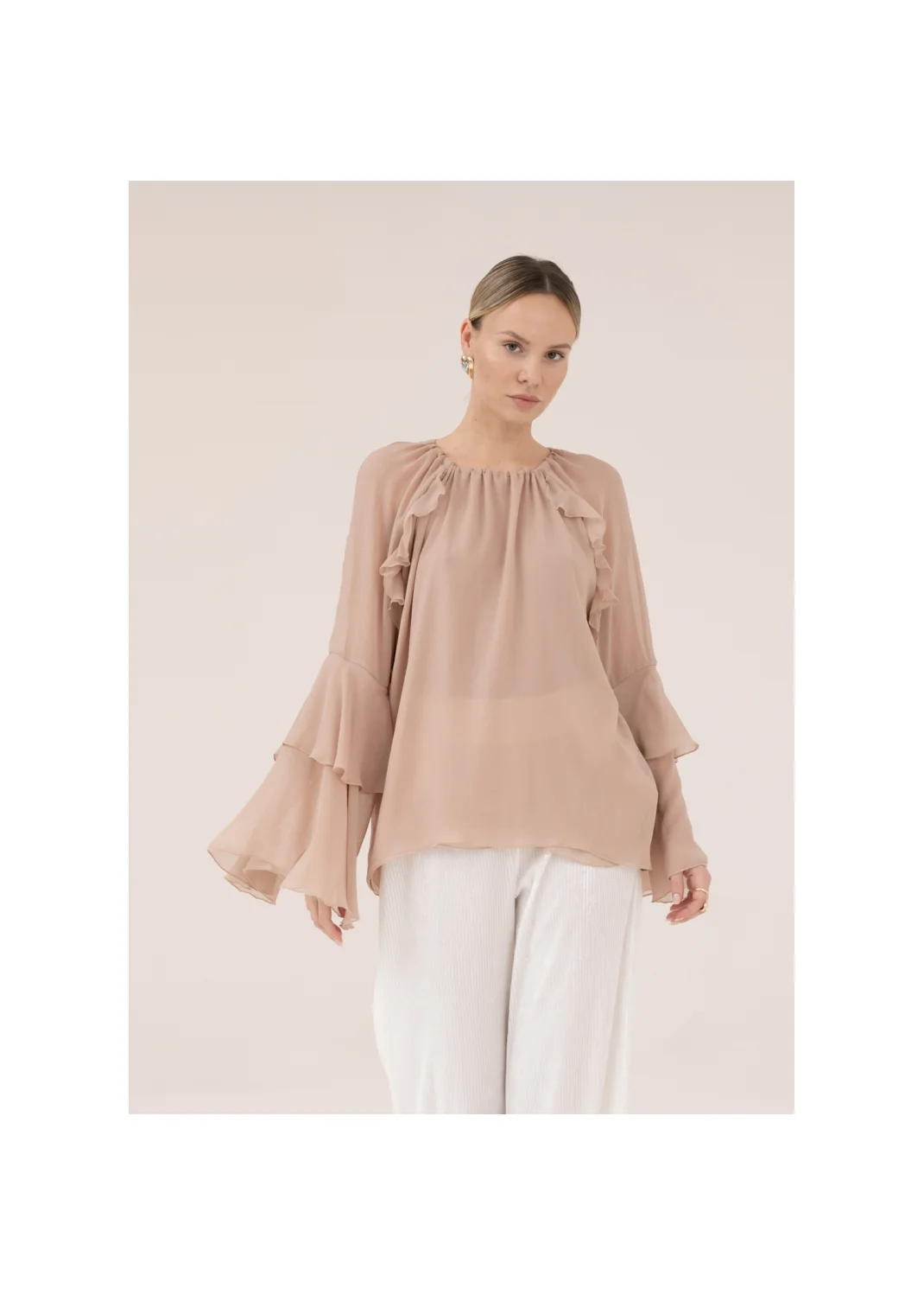 Blouse CAMILLE powder pink - 141625