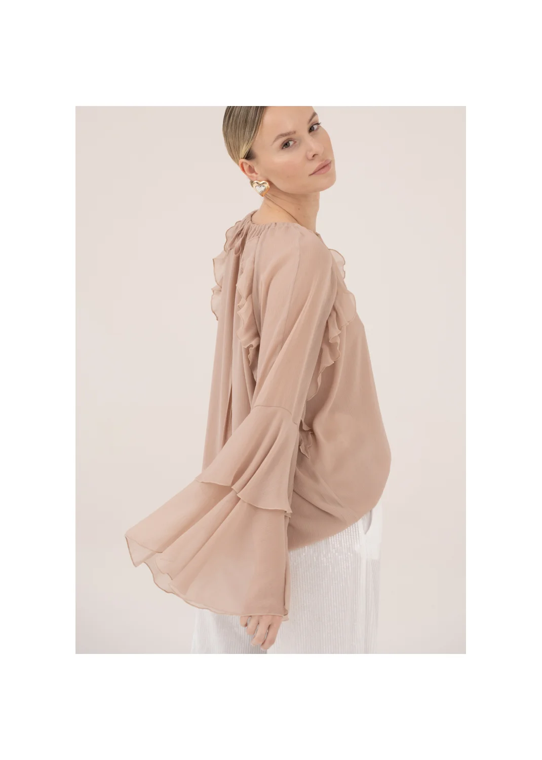 Blouse CAMILLE powder pink - 141617