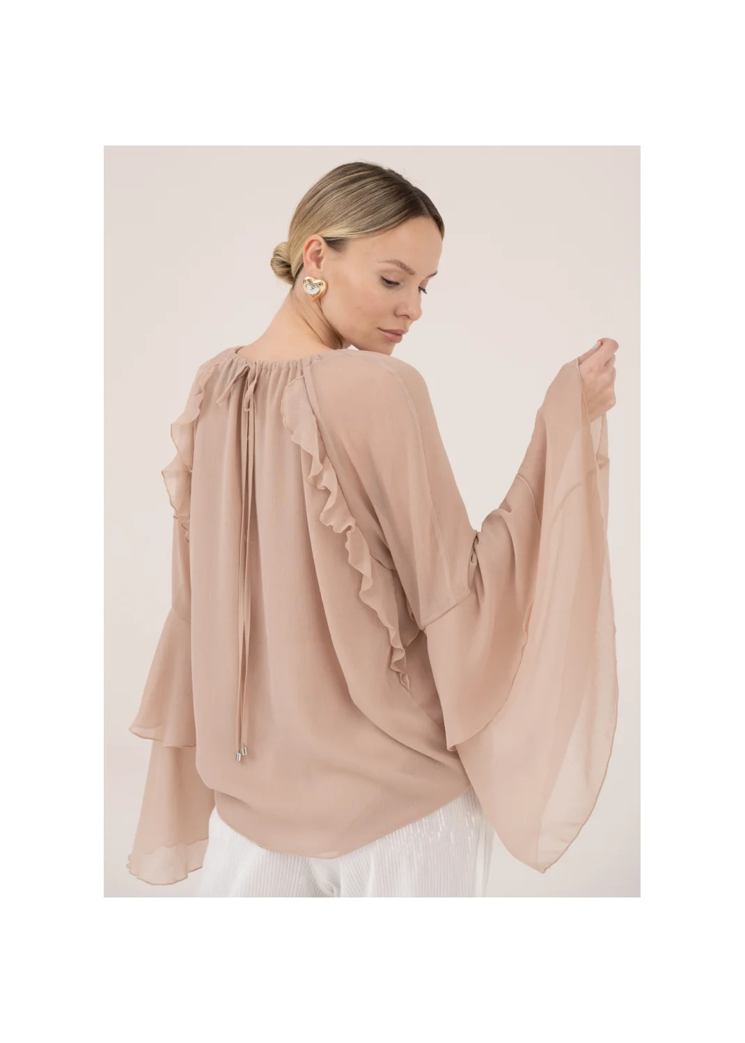 Blouse CAMILLE powder pink - 141618