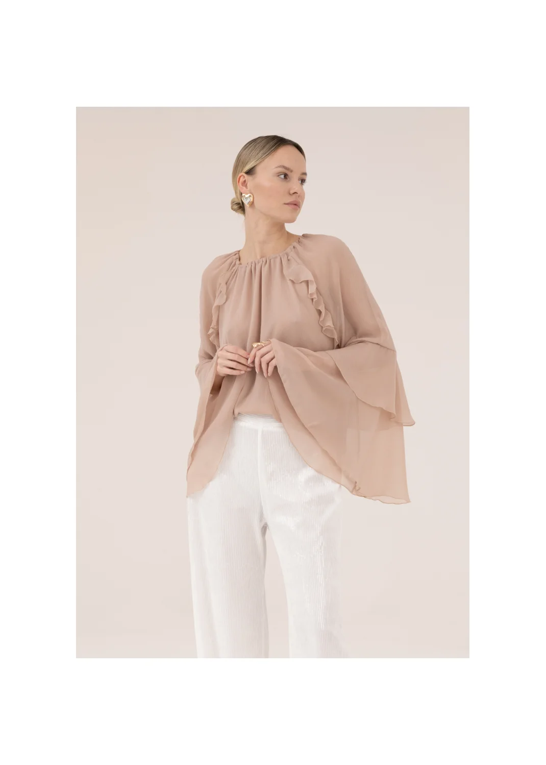 Blouse CAMILLE powder pink - 141621