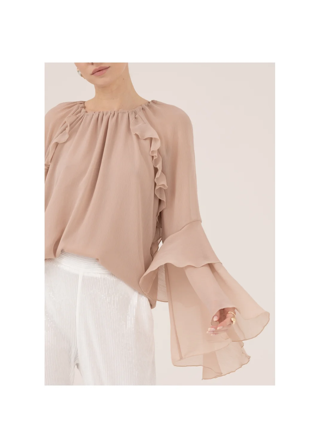 Blouse CAMILLE powder pink - 141622