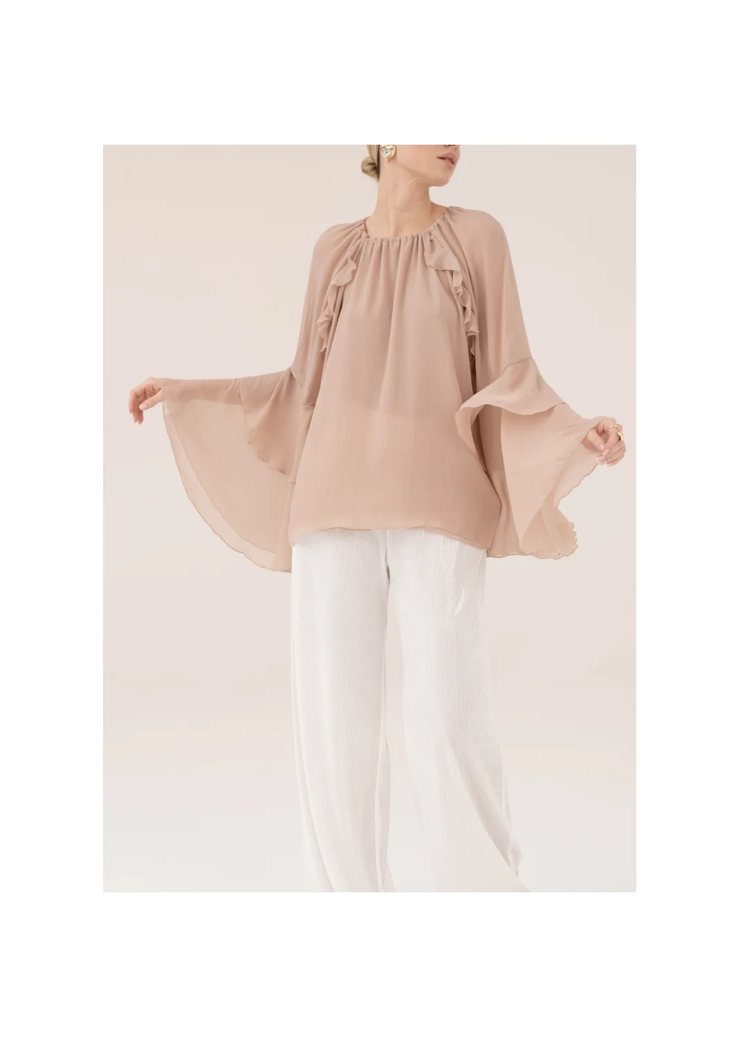 Blouse CAMILLE powder pink - 141623