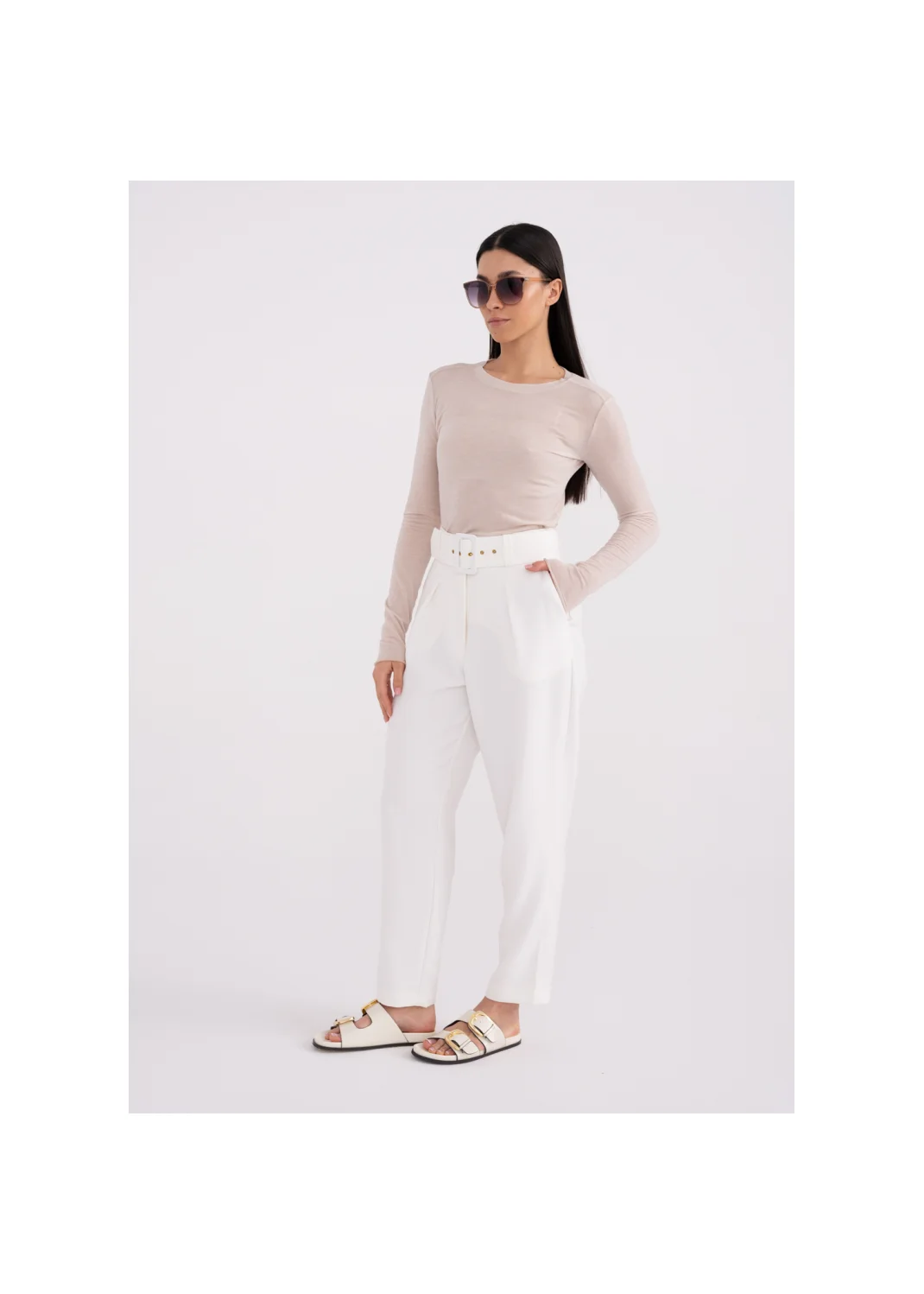 Trousers ALICANTE cream - 142649