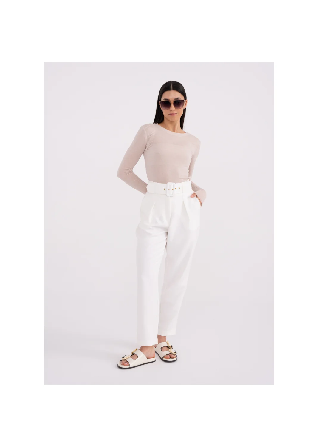 Trousers ALICANTE cream - 142651