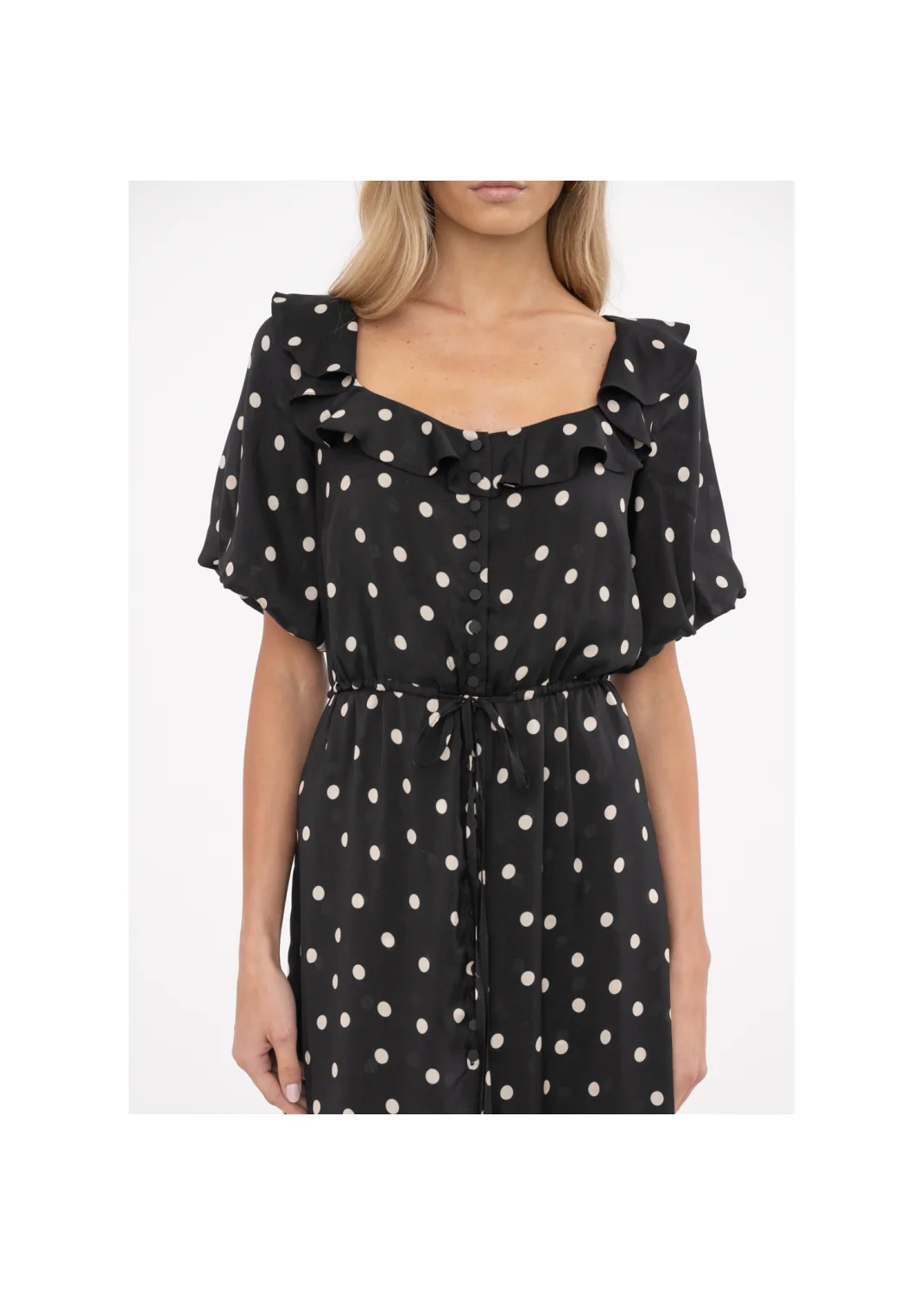 Dress CORTINA black polka dots - 147969