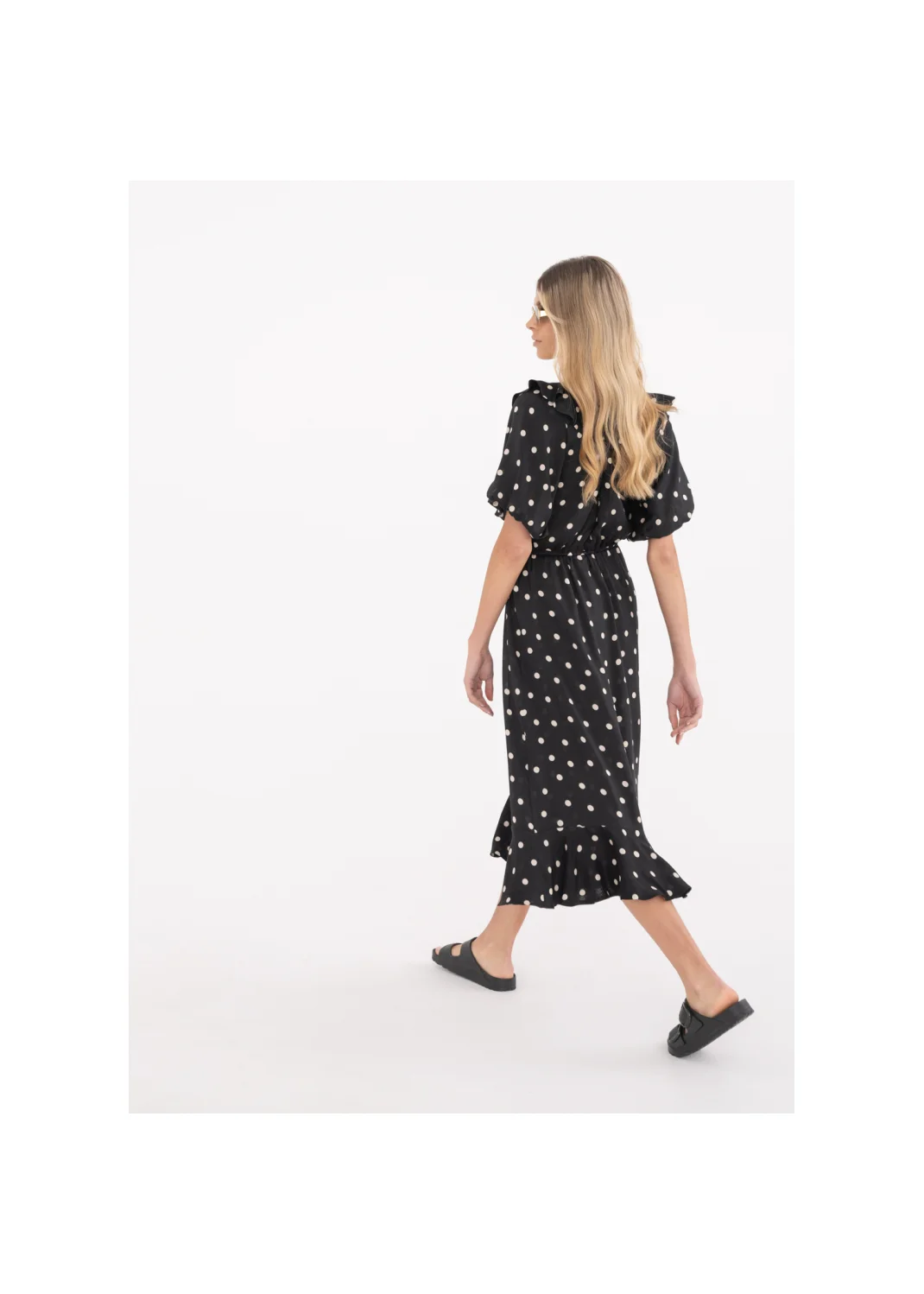 Dress CORTINA black polka dots - 147970
