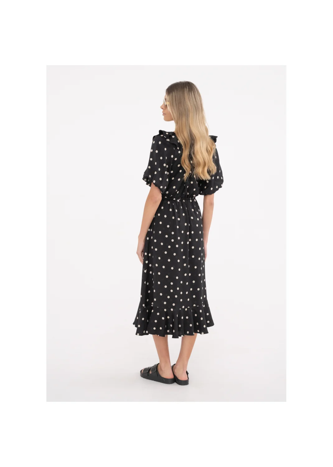 Dress CORTINA black polka dots - 147971