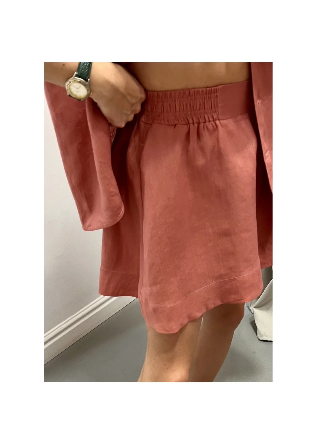 Shorts RUE pink linen - 149978