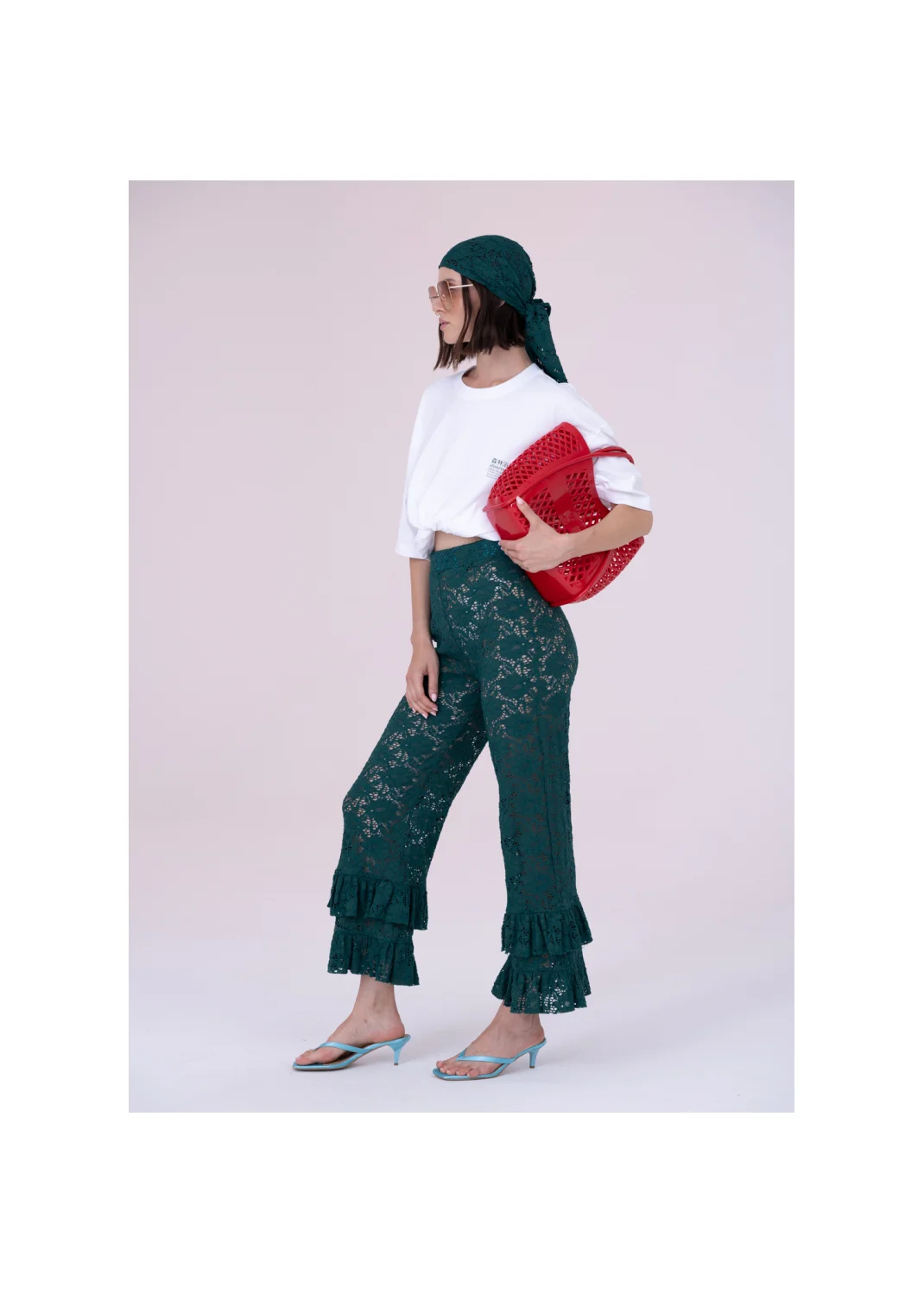 Trousers VERBENA lace - 153915