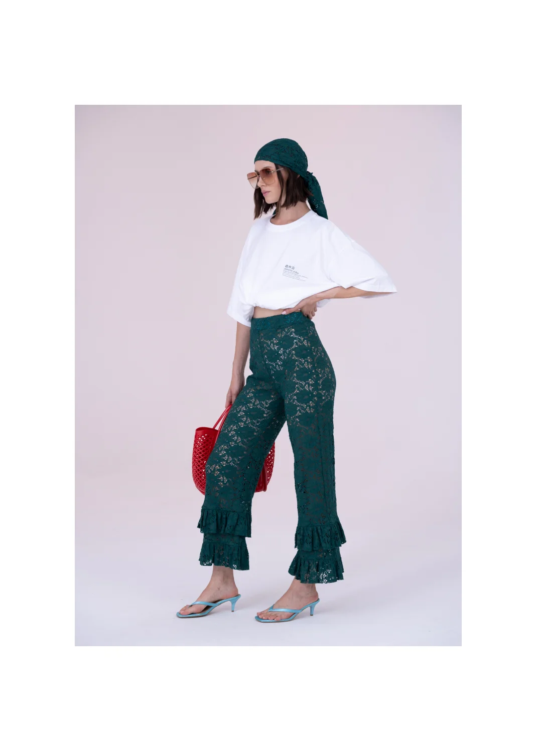 Trousers VERBENA lace - 153916
