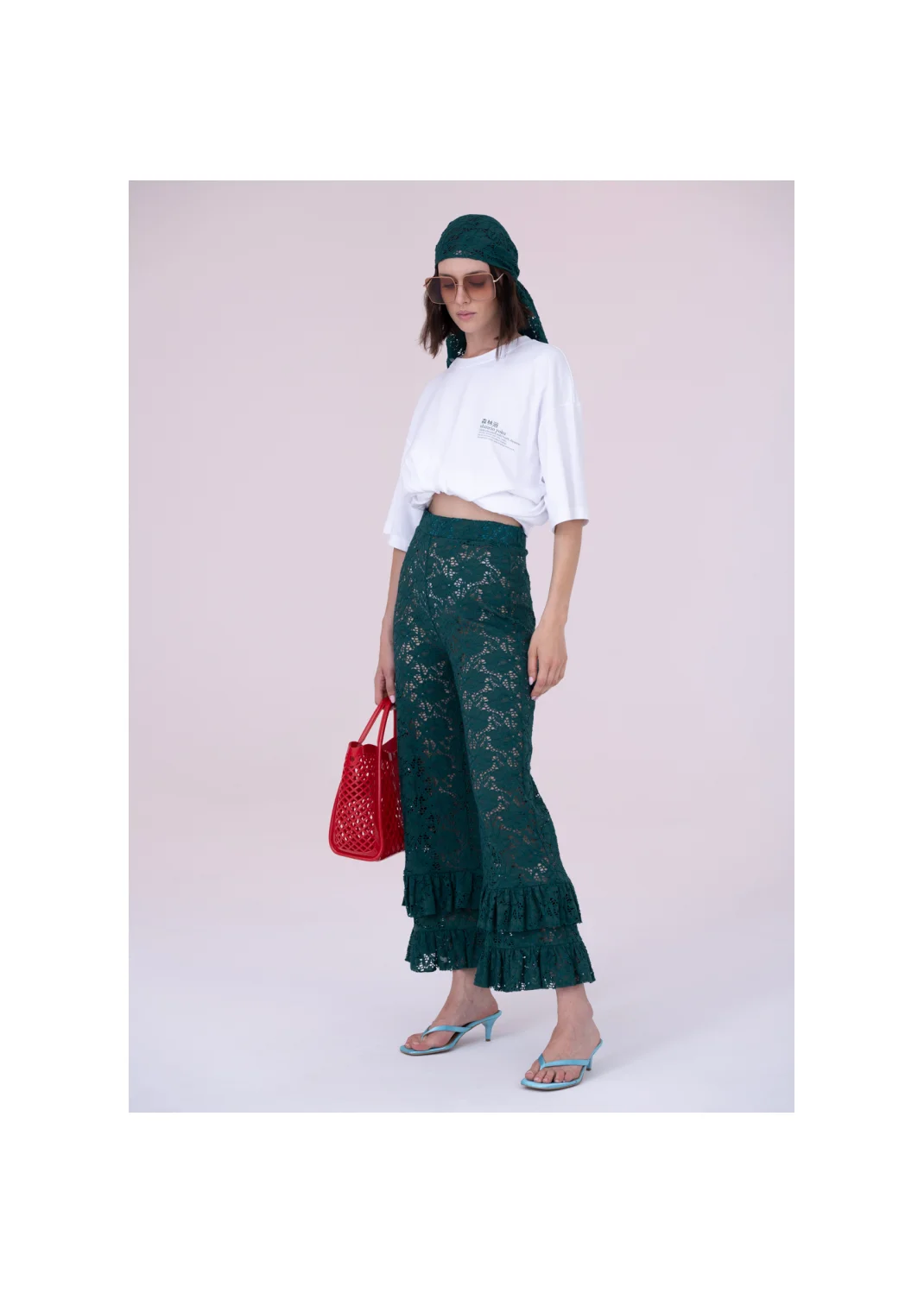 Trousers VERBENA lace - 153917