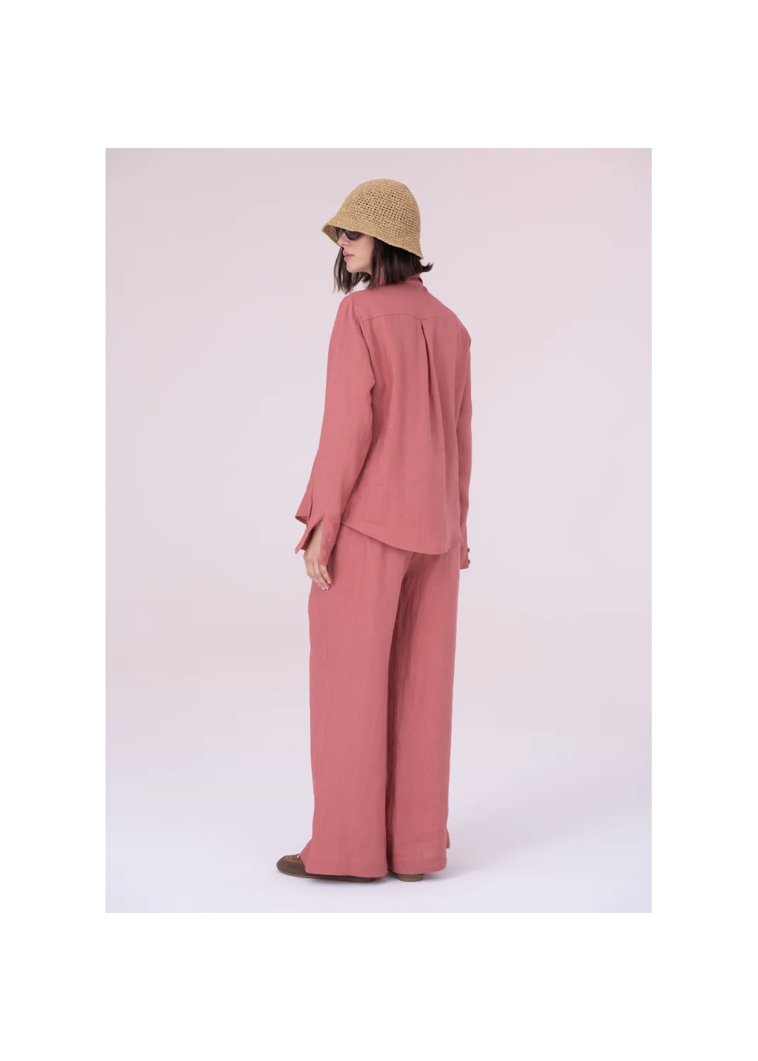Shirt SARDYNIA pink linen - 153759
