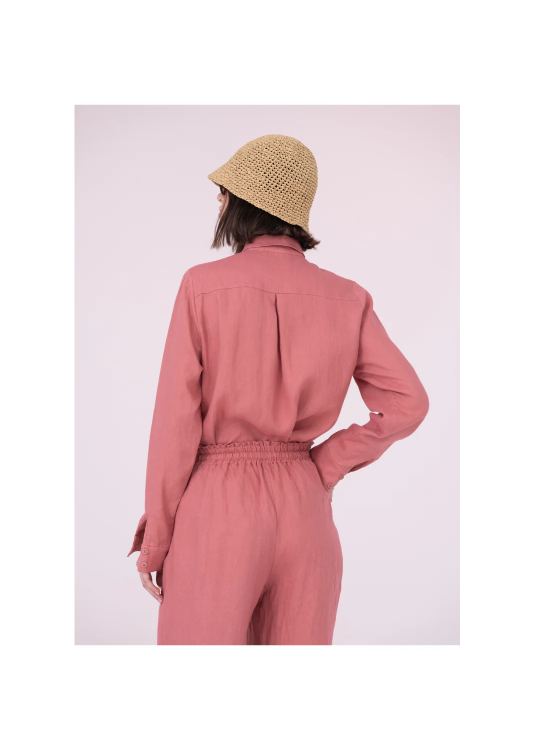 Shirt SARDYNIA pink linen - 153761