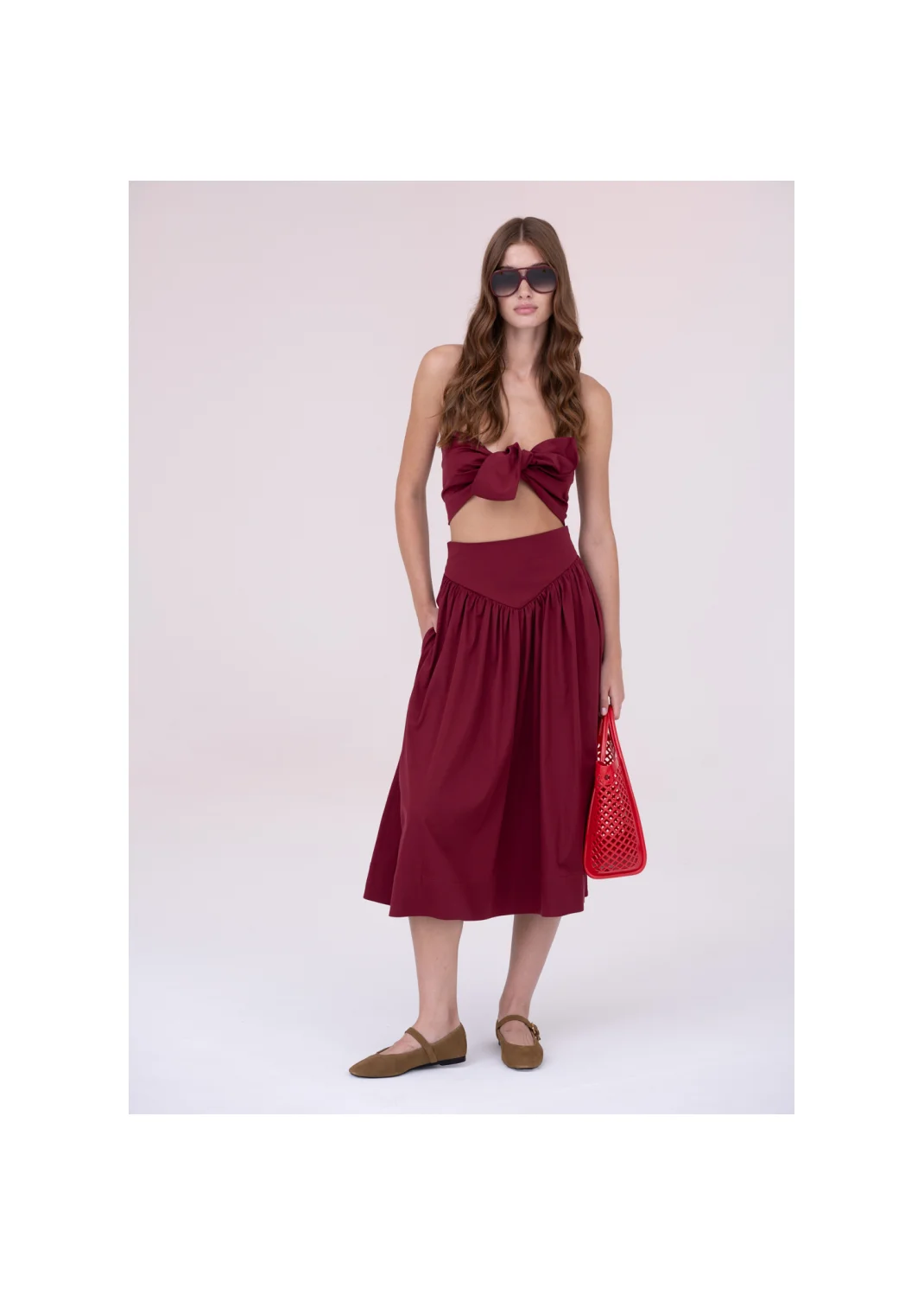 Skirt RIVER burgundy - 154738