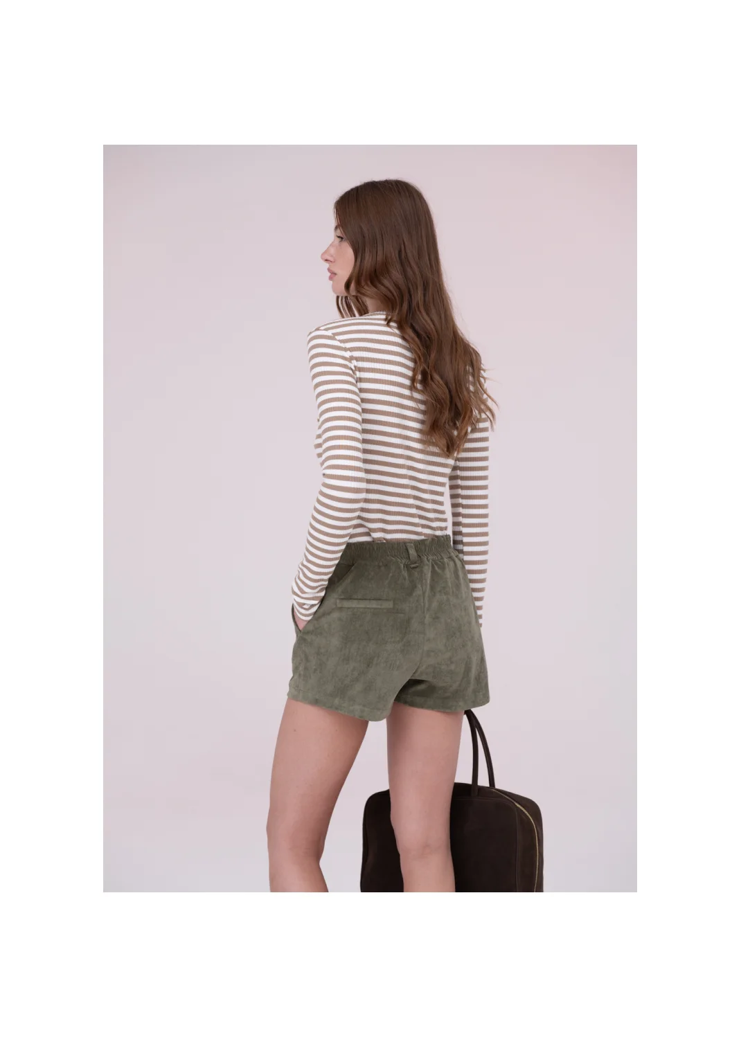 Blouse CLEMIS striped brown - 156153