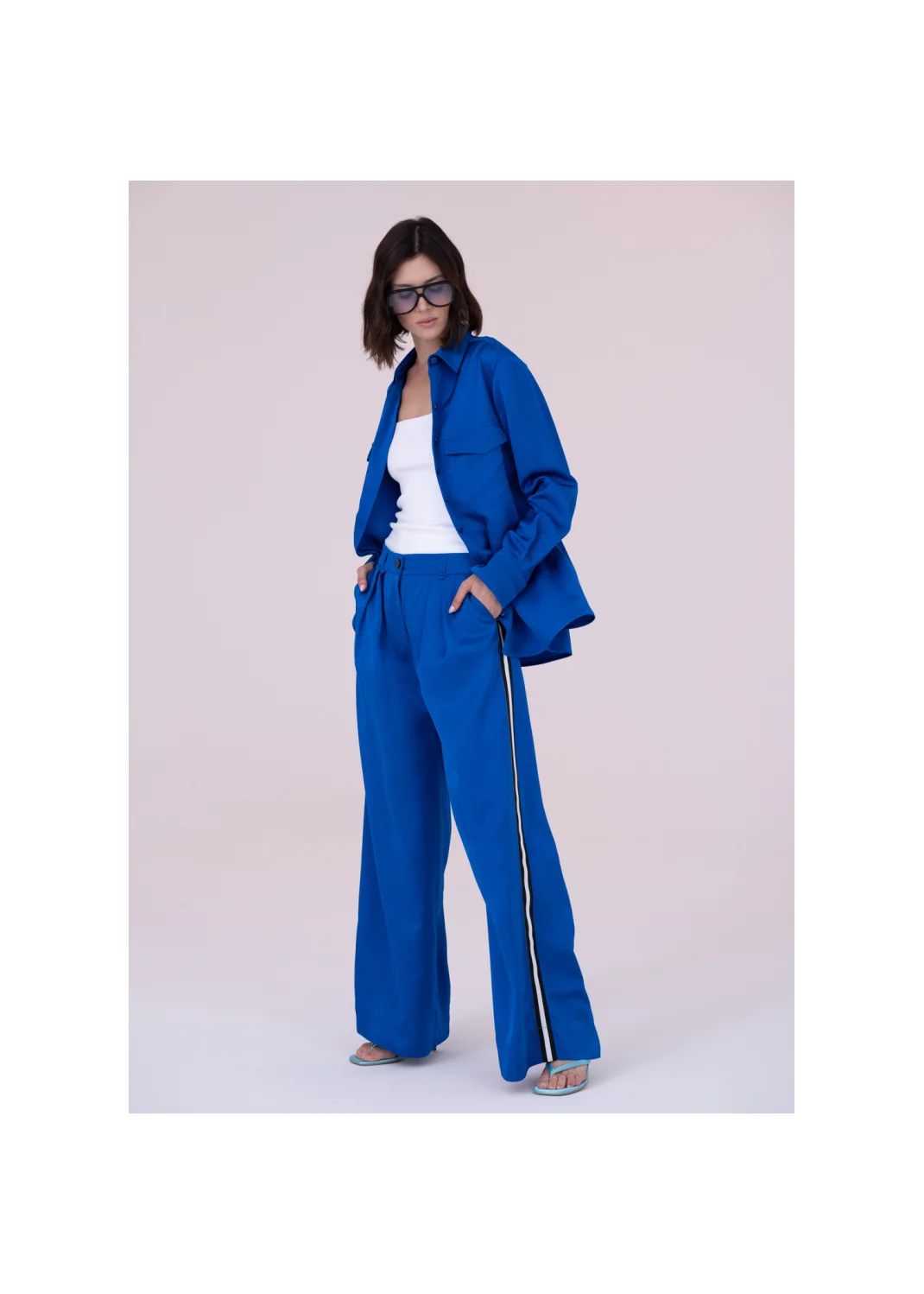 Trousers CLITORIA cornflower blue - 157826