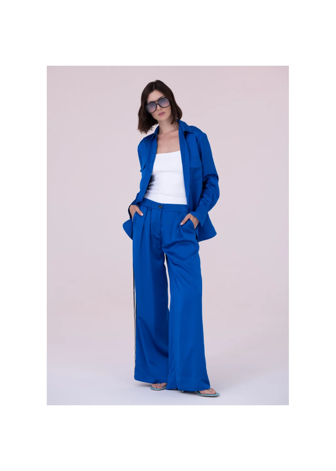 Trousers CLITORIA cornflower blue - 157827