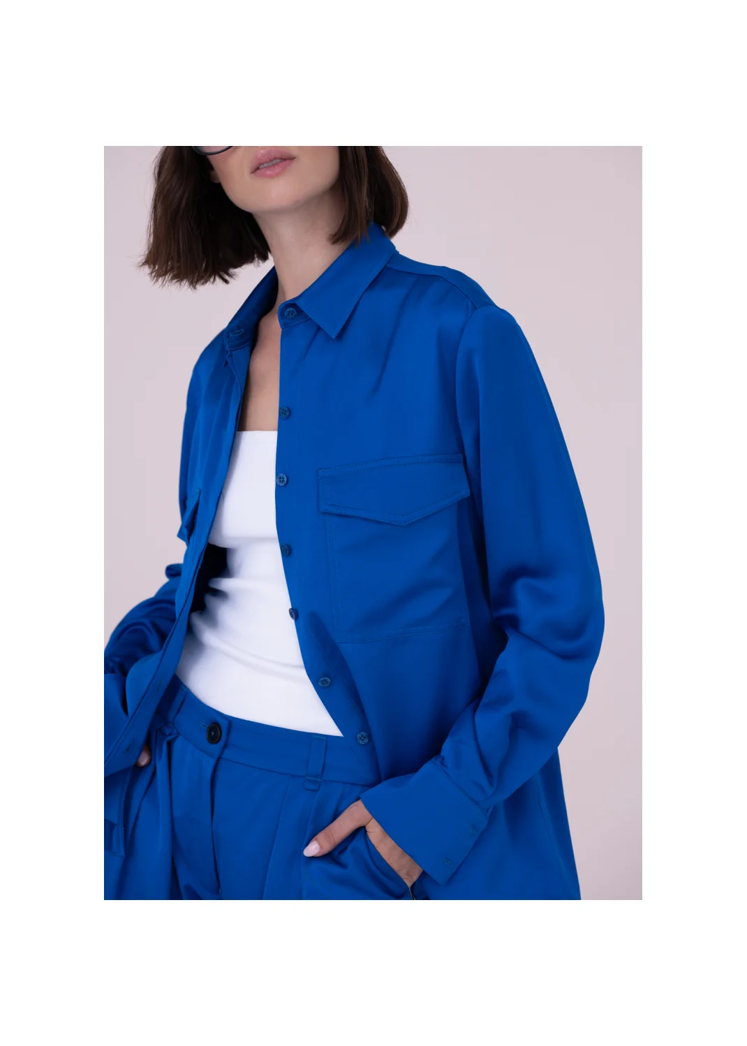 Shirt CLITORIA cornflower blue - 157822