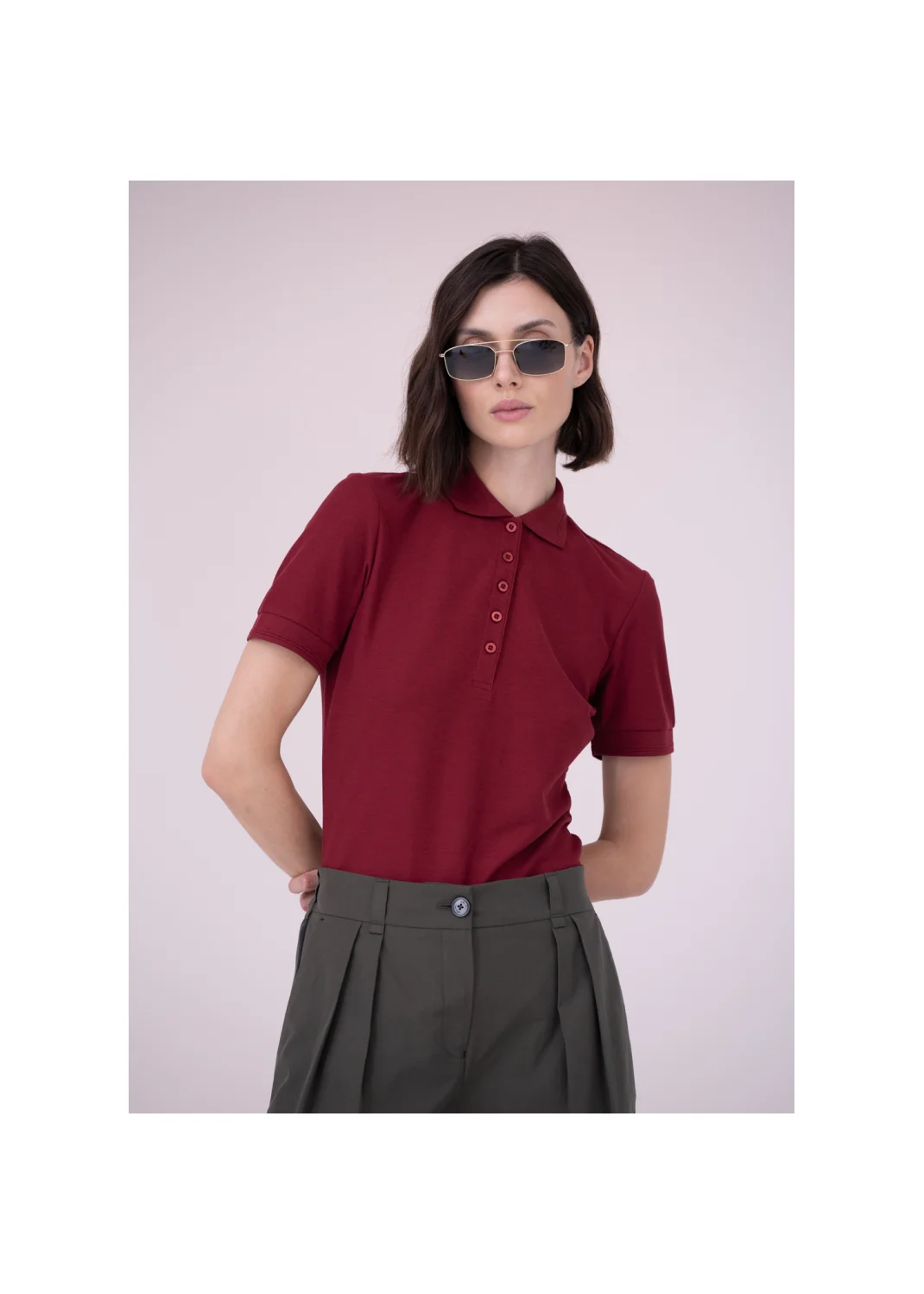 Polo shirt CALLA burgundy - 157628