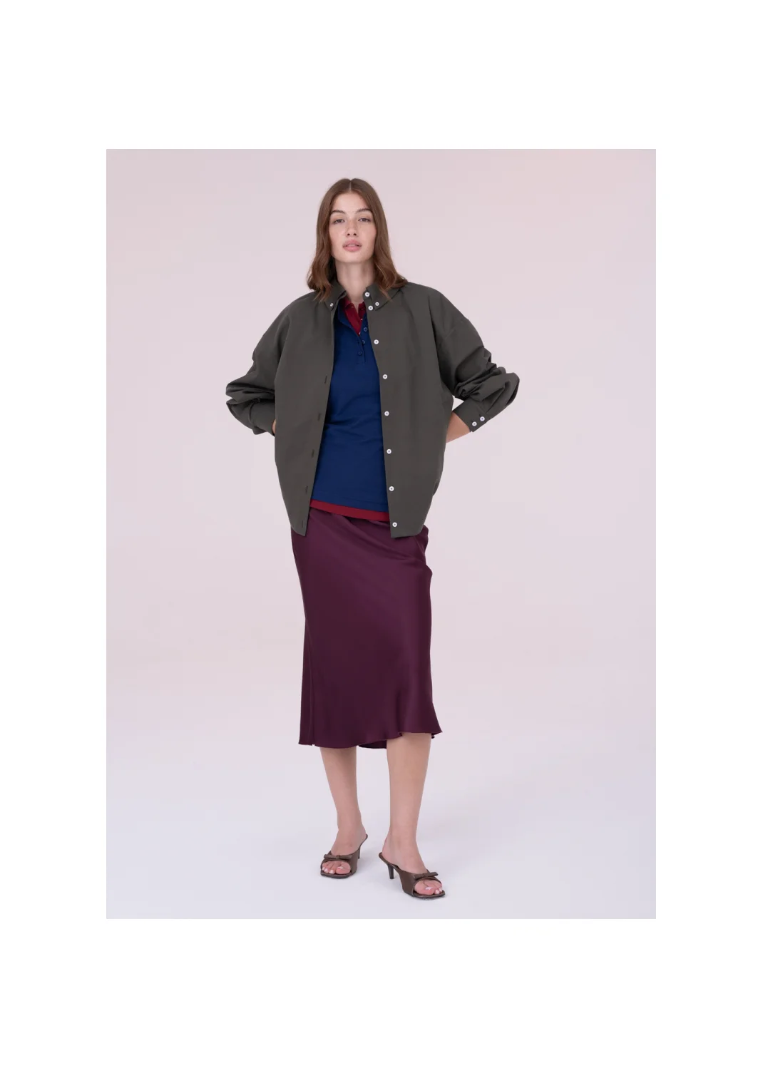 Skirt CLARA burgundy - 157673