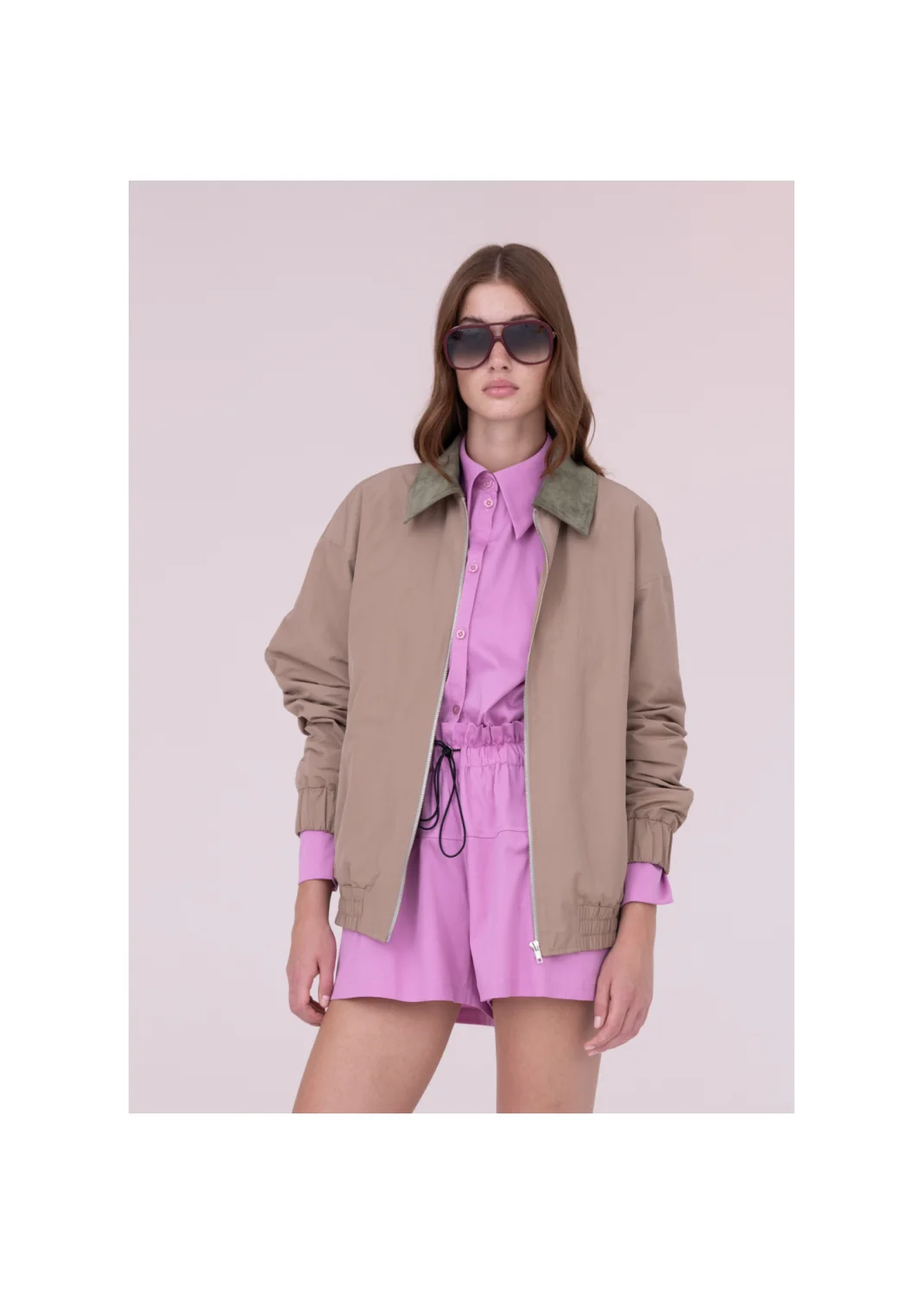 Bomber jacket RIBES beige - 157593