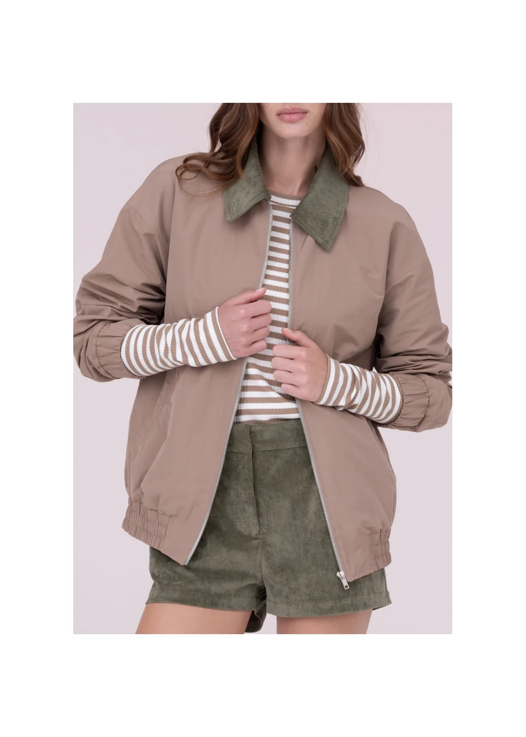 Bomber jacket RIBES beige - 157584