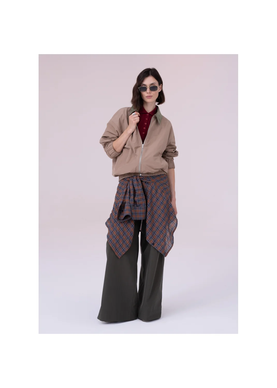 Bomber jacket RIBES beige - 157603