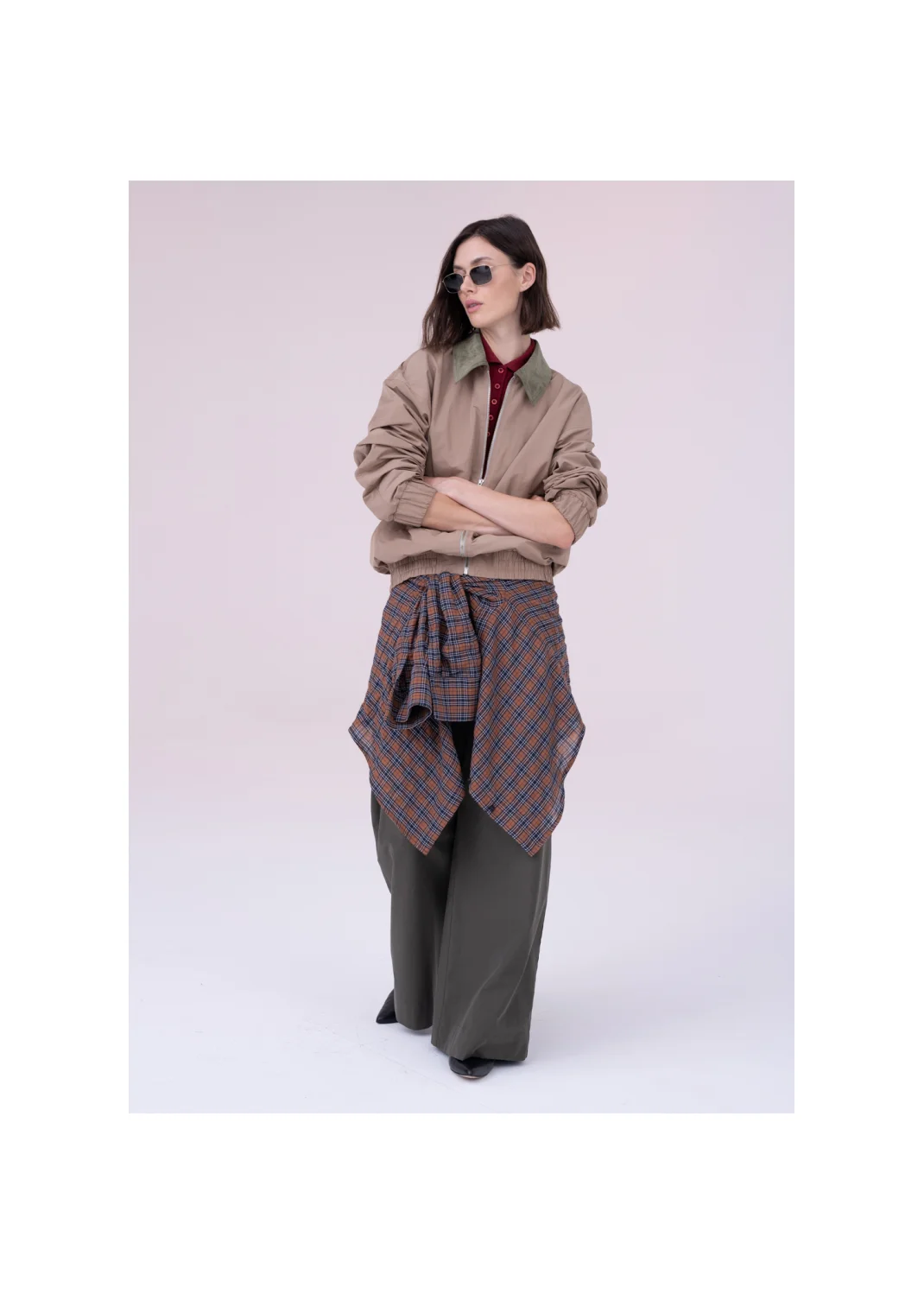 Bomber jacket RIBES beige - 157605
