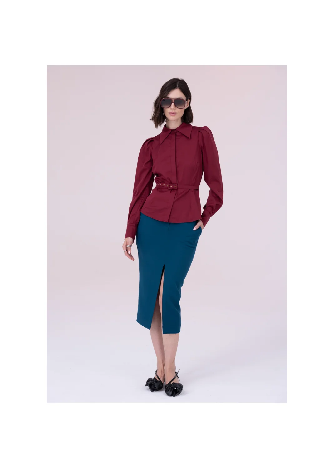 Shirt ARALIA burgundy - 157425