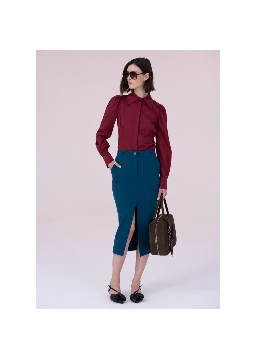Shirt ARALIA burgundy - 157426