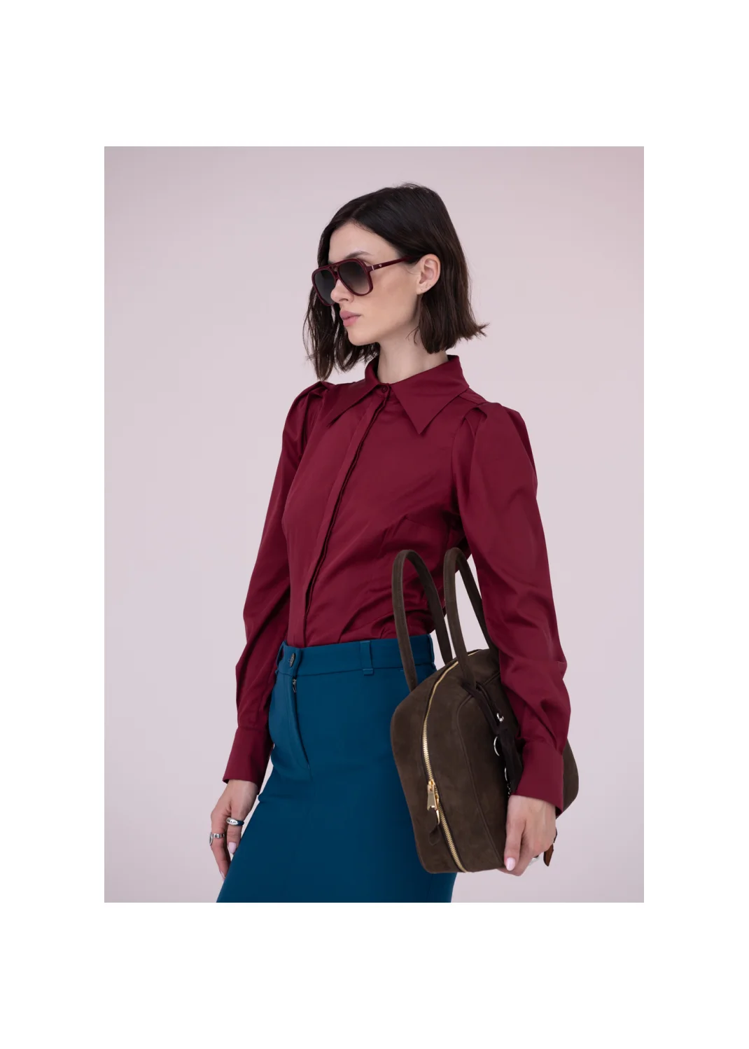 Shirt ARALIA burgundy - 157427