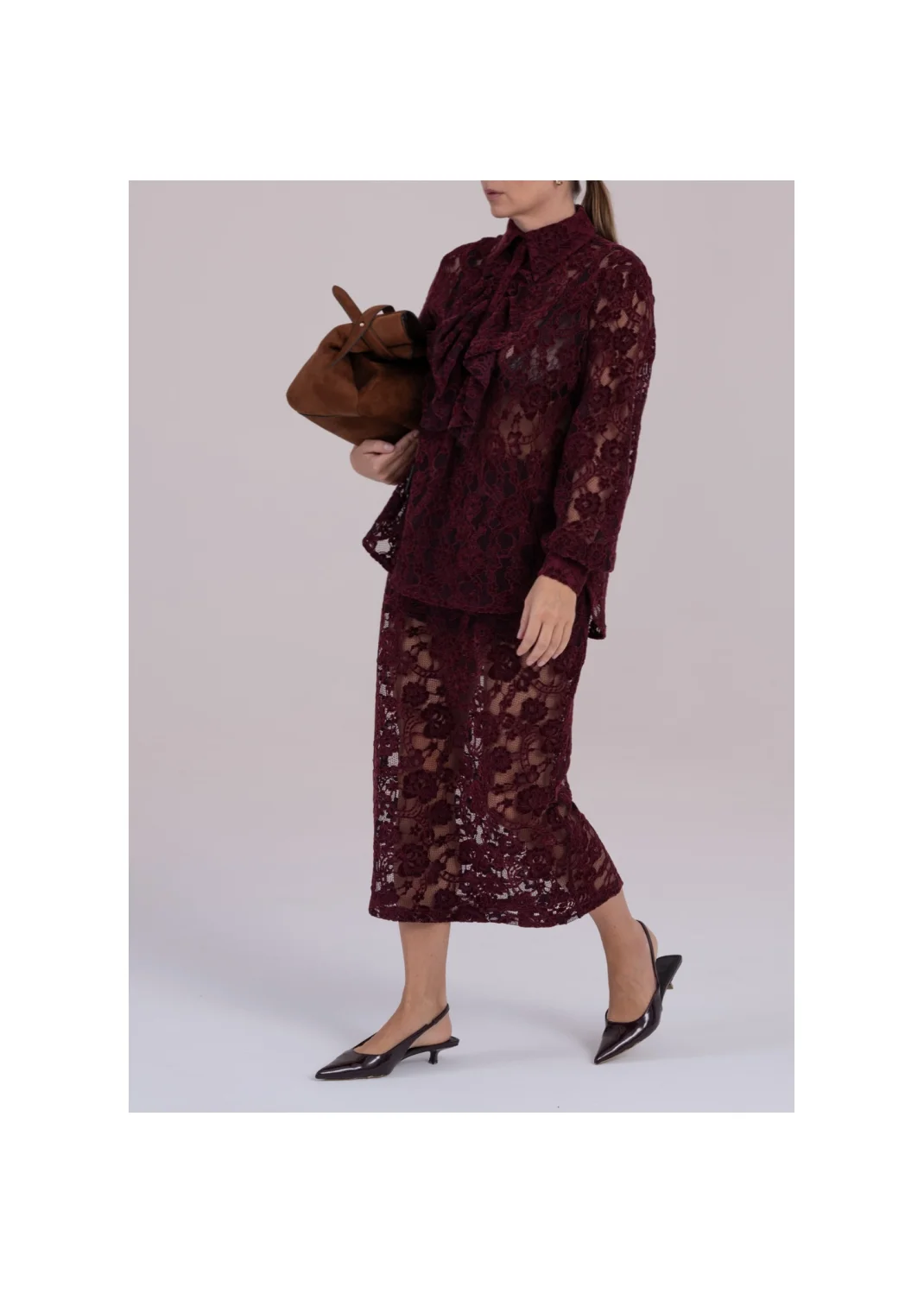Skirt GRACE burgundy - 158661