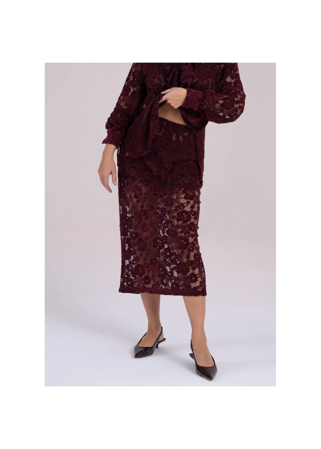 Skirt GRACE burgundy - 158662