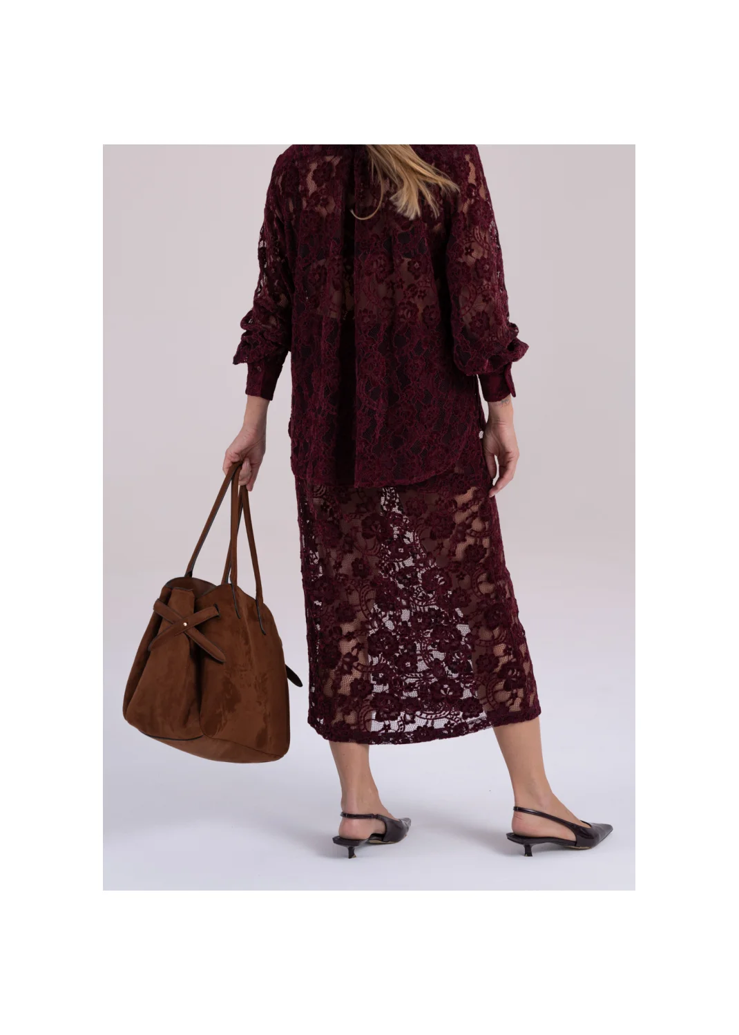 Skirt GRACE burgundy - 158664