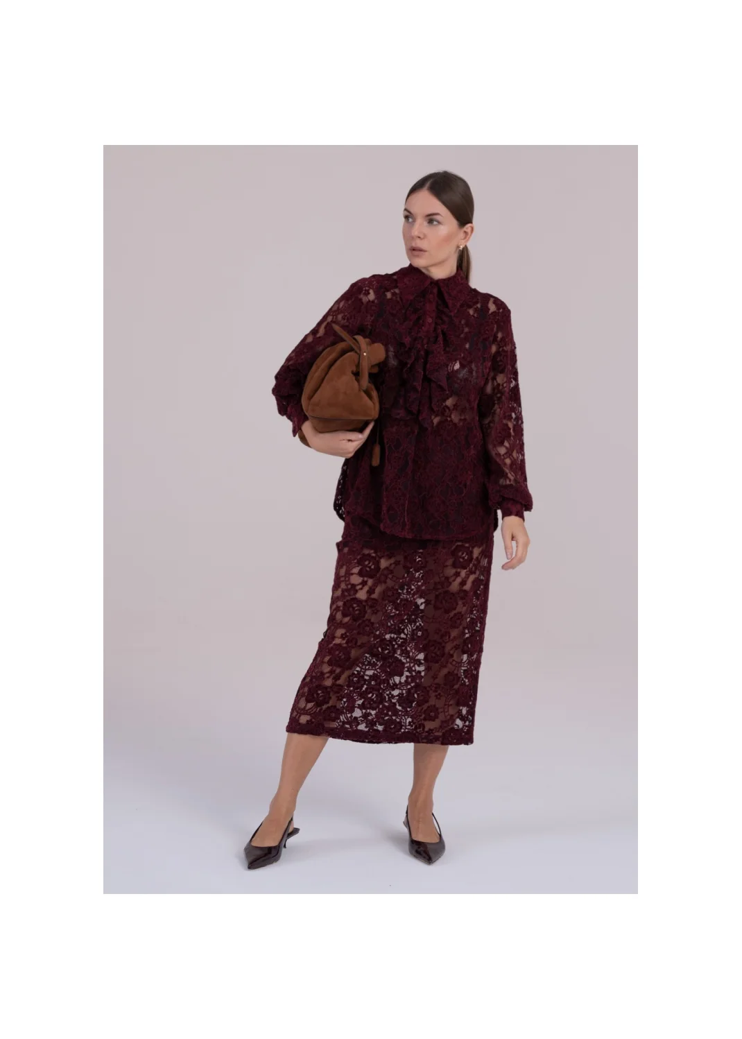 Skirt GRACE burgundy - 158665