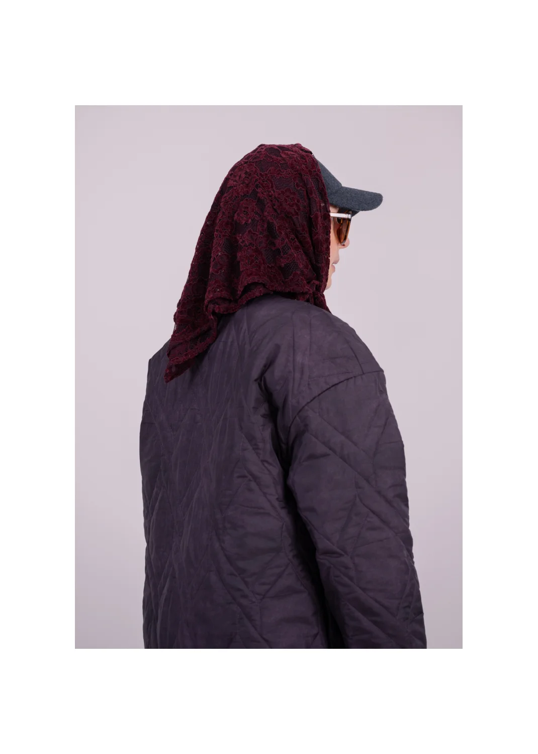 Scarf GRACE burgundy - 158654