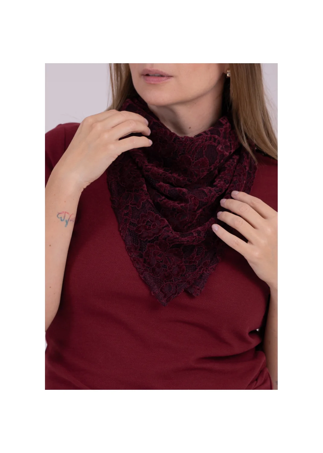 Scarf GRACE burgundy - 158655