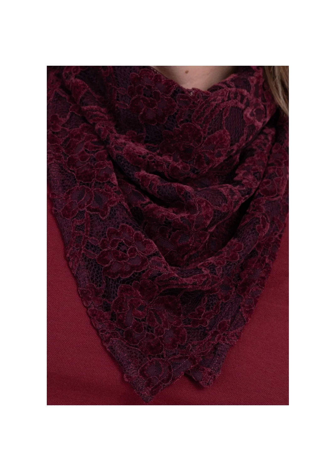 Scarf GRACE burgundy - 158656