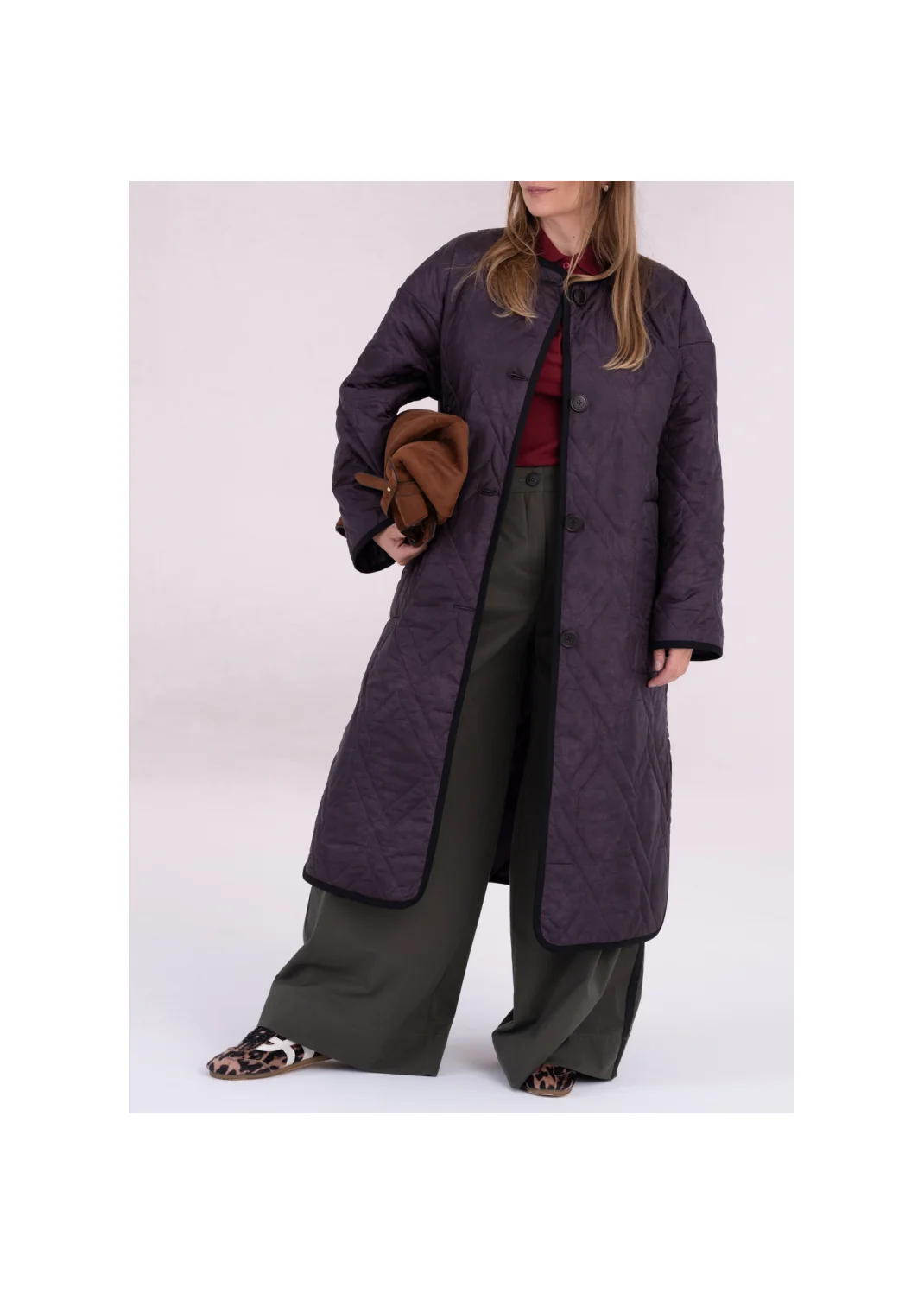 Coat MONSSON eggplant  - 159286