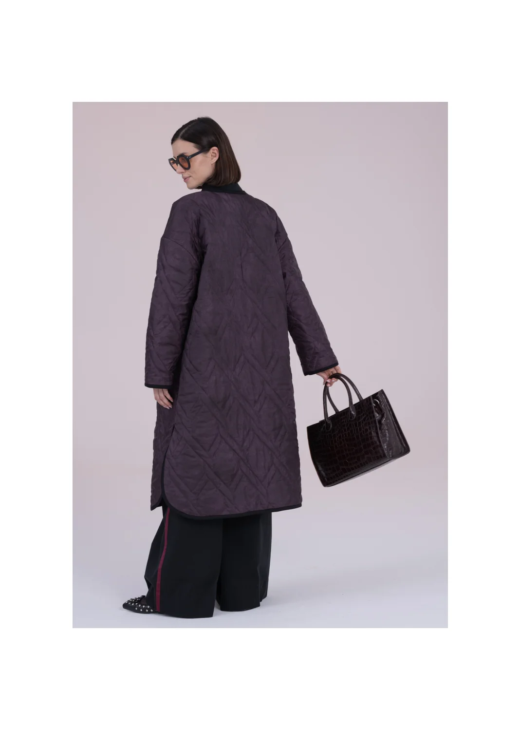 Coat MONSSON eggplant  - 163659