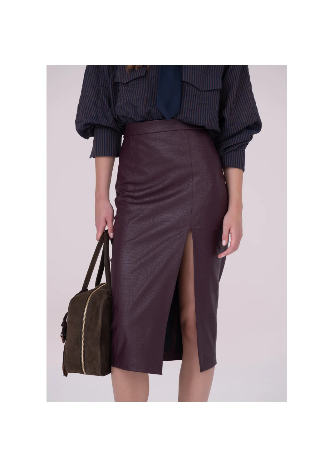 SKIRT ZINNIA leather  - 159208