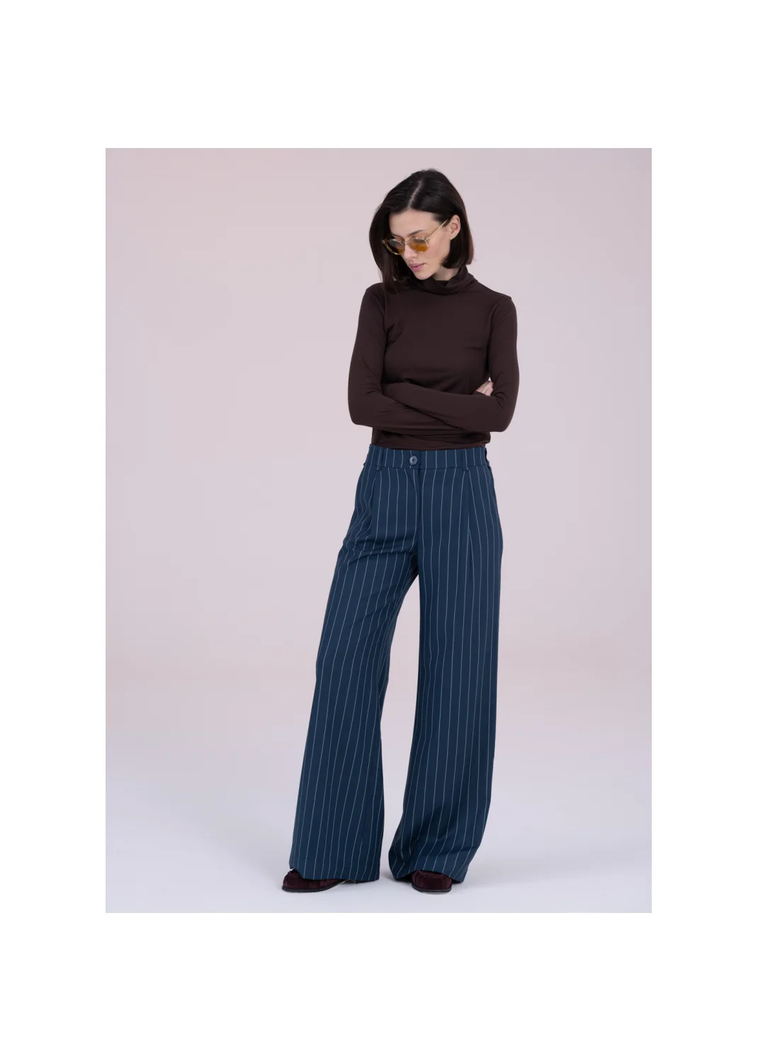 Trousers HEDERA striped turquoise - 162920