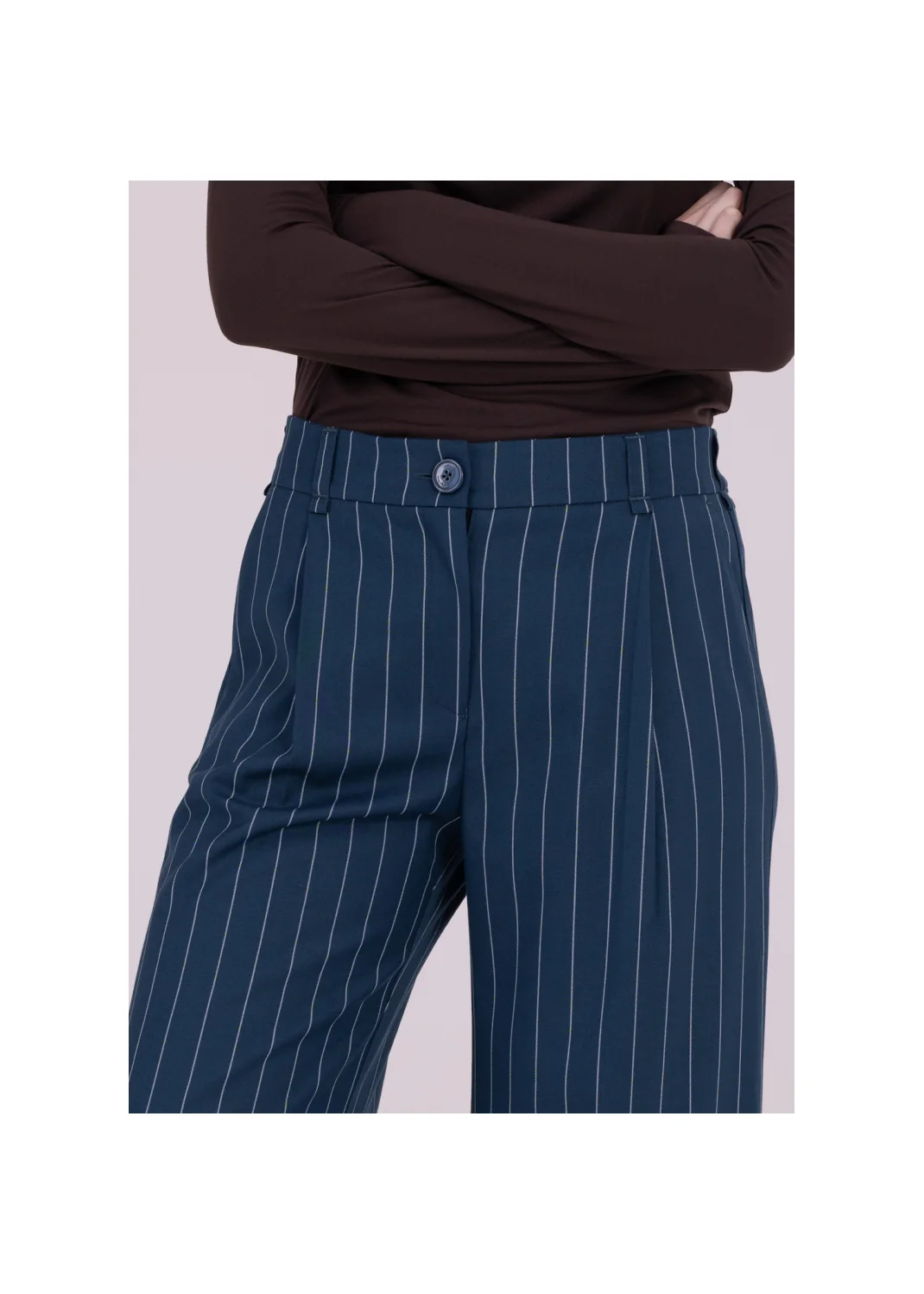 Trousers HEDERA striped turquoise - 162922