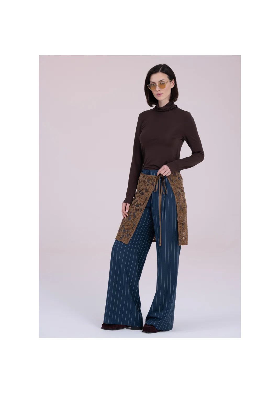 Trousers HEDERA striped turquoise - 162924