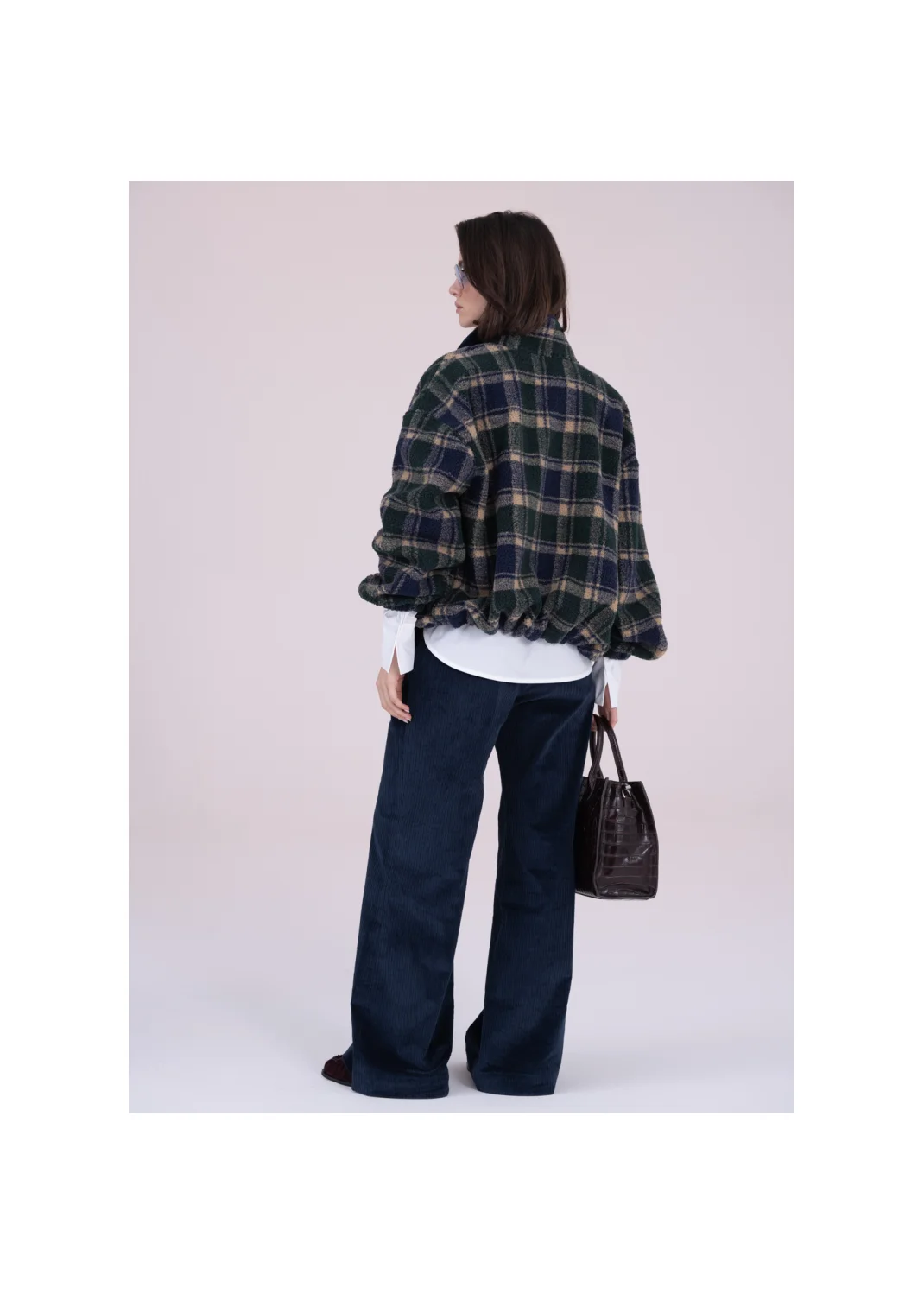 Fleece sweatshirt LOREN check - 162860