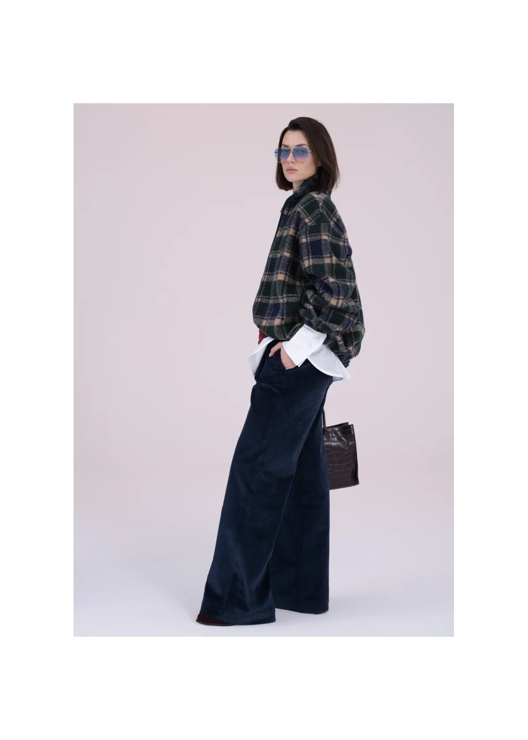 Fleece sweatshirt LOREN check - 162861