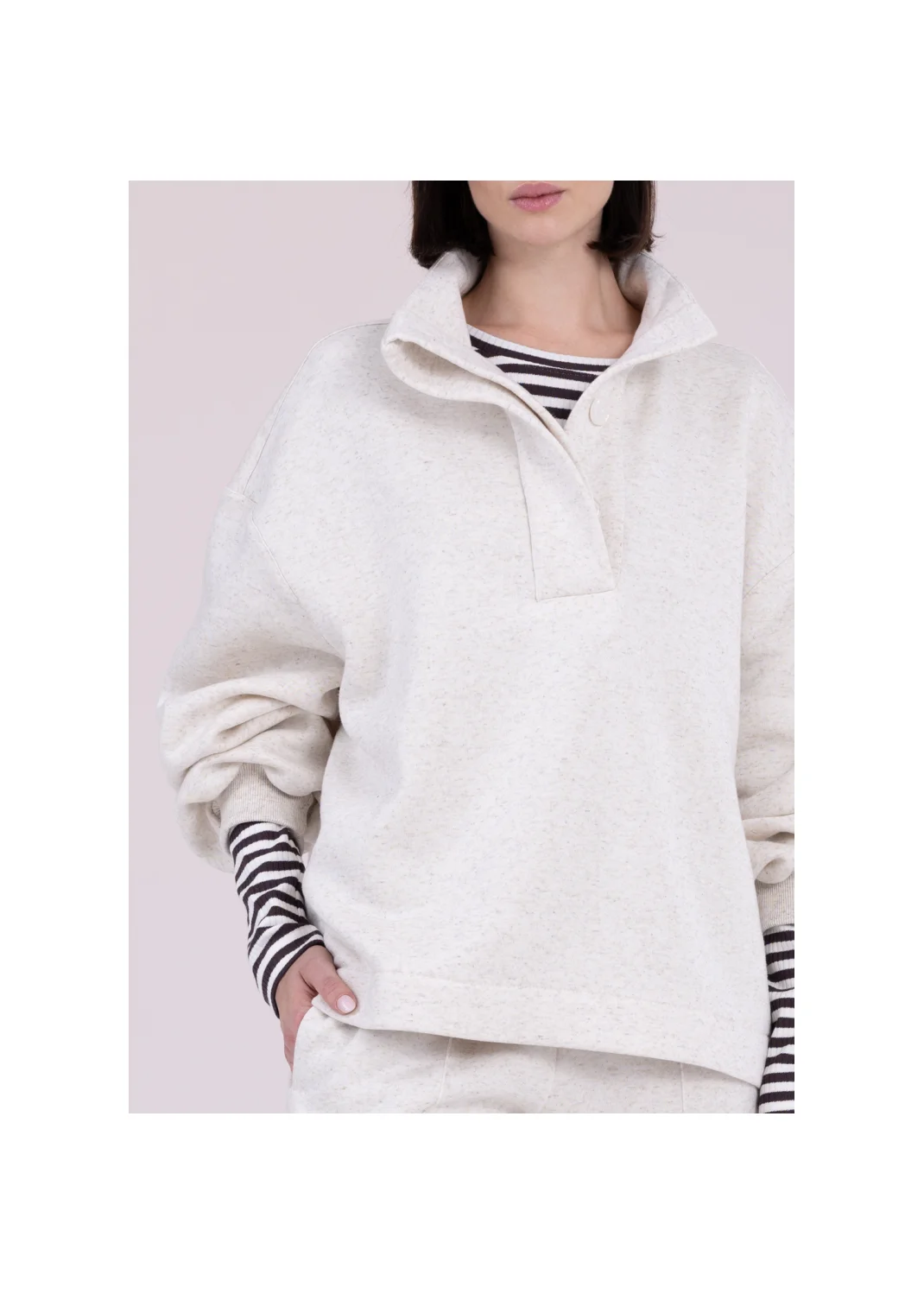 Sweatshirt MORAINE beige melange - 163512