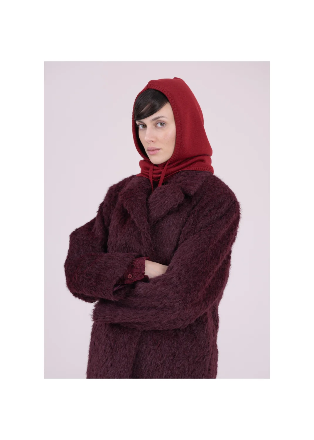 Balaclava HEATHER burgundy - 163476